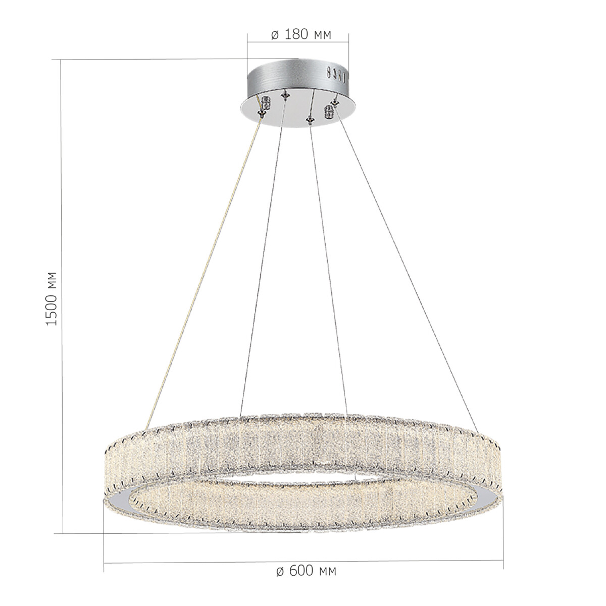 SL6008.113.01 Люстра подвесная ST-Luce Хром/Хром LED 1*30W 3000K LATOZZO — изображение 2