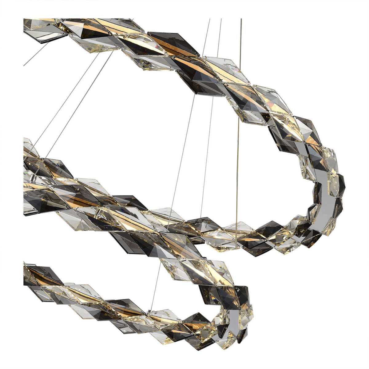 SL6009.103.02 Люстра подвесная ST-Luce Хром/Прозрачно-Дымчатый LED 1*45W 3000K DIAMANTA — изображение 3