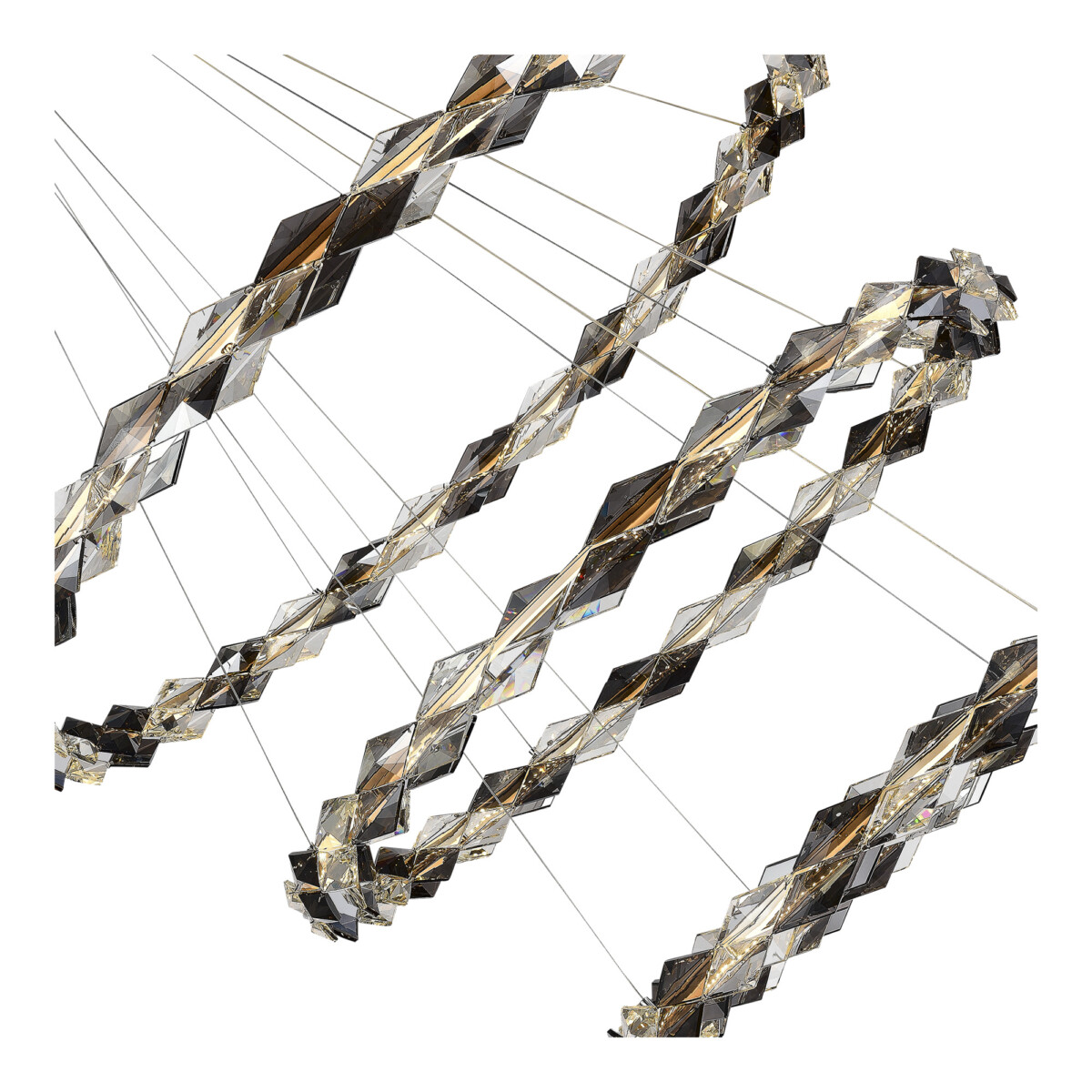 SL6009.103.03 Люстра подвесная ST-Luce Хром/Прозрачно-Дымчатый LED 1*75W 3000K DIAMANTA — изображение 3