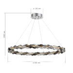 SL6009.113.01 Люстра подвесная ST-Luce Хром/Прозрачно-Дымчатый LED 1*30W 3000K DIAMANTA — изображение 4