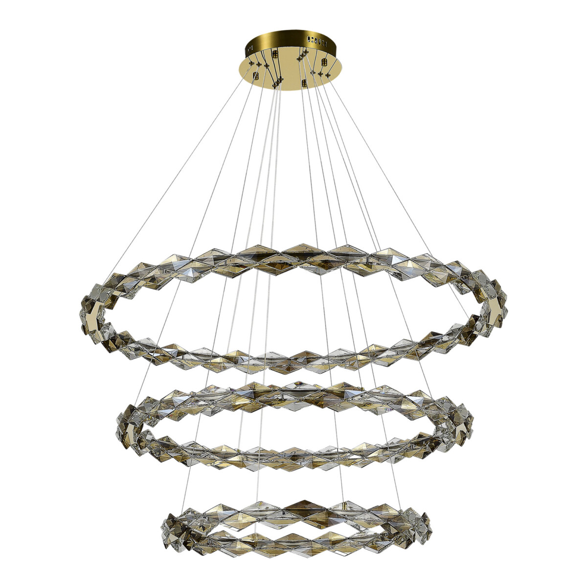 SL6009.203.03 Люстра подвесная ST-Luce Золотистый/Прозрачный,Янтарный LED 1*75W 3000K DIAMANTA — изображение 2