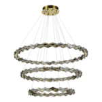 SL6009.203.03 Люстра подвесная ST-Luce Золотистый/Прозрачный,Янтарный LED 1*75W 3000K DIAMANTA — изображение 2