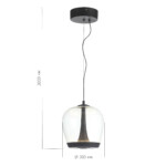 SL6014.423.01 Светильник подвесной ST-Luce Черный/Прозрачный, Черный LED 1*17W 3000K RIPPLE — изображение 5