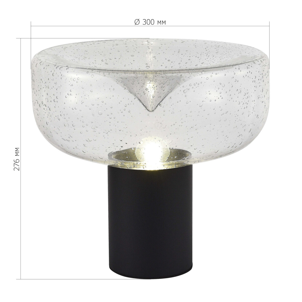 SL6014.424.01 Прикроватная лампа ST-Luce Черный/С пузырьками воздуха E27 1*40W RIPPLE — изображение 6