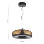 SL6014.603.01 Светильник подвесной ST-Luce Черный/Коричневый, с пузырьками LED 1*42W 3000K RIPPLE — изображение 7