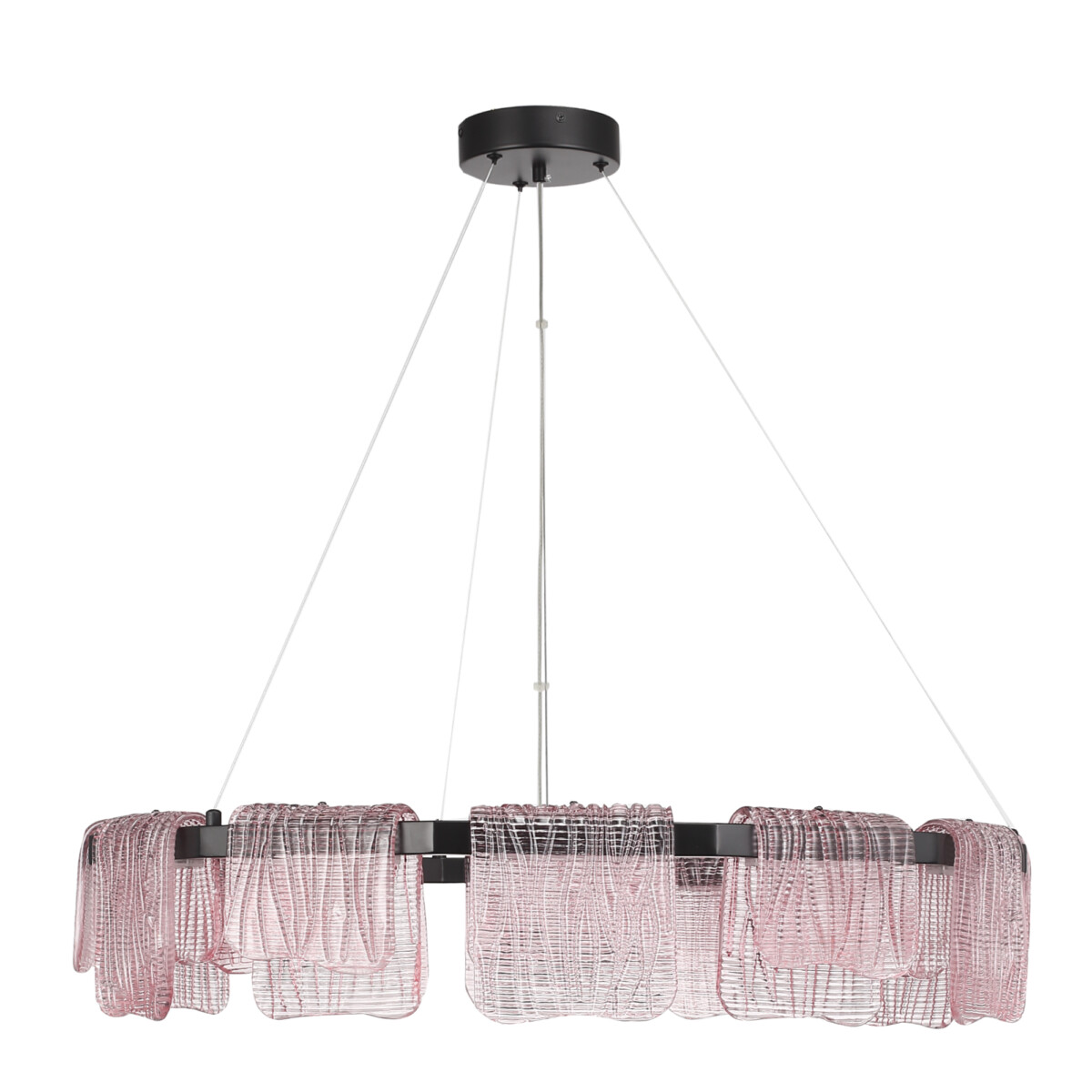 SL6021.403.66 Светильник подвесной ST-Luce черный/розовый LED 1*66W 3000K VOILE — изображение 1