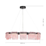 SL6021.403.66 Светильник подвесной ST-Luce черный/розовый LED 1*66W 3000K VOILE — изображение 6