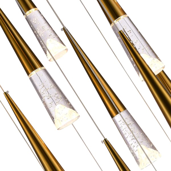 SL6111.203.15 Люстра подвесная ST-Luce Золотистый/Прозрачный LED 15*3W 3000K SOLLEN