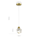 SL6114.203.01 Подвес ST-Luce Золотистый/Прозрачный LED 1*3W 3000K CASCATO — изображение 3