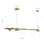 SL6118.303.03 Светильник подвесной ST-Luce Латунь/Латунь LED 2+1*3+11W 4000K MARLOW — изображение 4