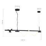 SL6118.403.03 Светильник подвесной ST-Luce Черный/Черный LED 2+1*3+11W 4000K MARLOW — изображение 5