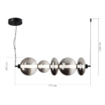 SL6119.413.40 Светильник подвесной ST-Luce Черный/Дымчато-Серый LED 1*40W 3000K PERLINA — изображение 5