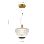 SL6122.313.01 Светильник подвесной ST-Luce Латунь/Прозрачный, Латунь LED 1*8W 3000K ORIENTAL — изображение 6