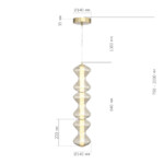 SL6136.213.01 Светильник подвесной ST-Luce золото/коньячный LED 1*18W 3000K SPINE — изображение 4