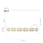 SL6136.243.01 Светильник подвесной ST-Luce золото/коньячный LED 1*28W 3000K SPINE — изображение 5
