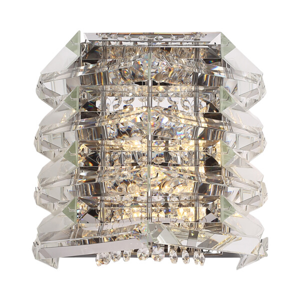 SL6137.101.02 Светильник настенный ST-Luce никель/прозрачный E14 2*40W STROZZI