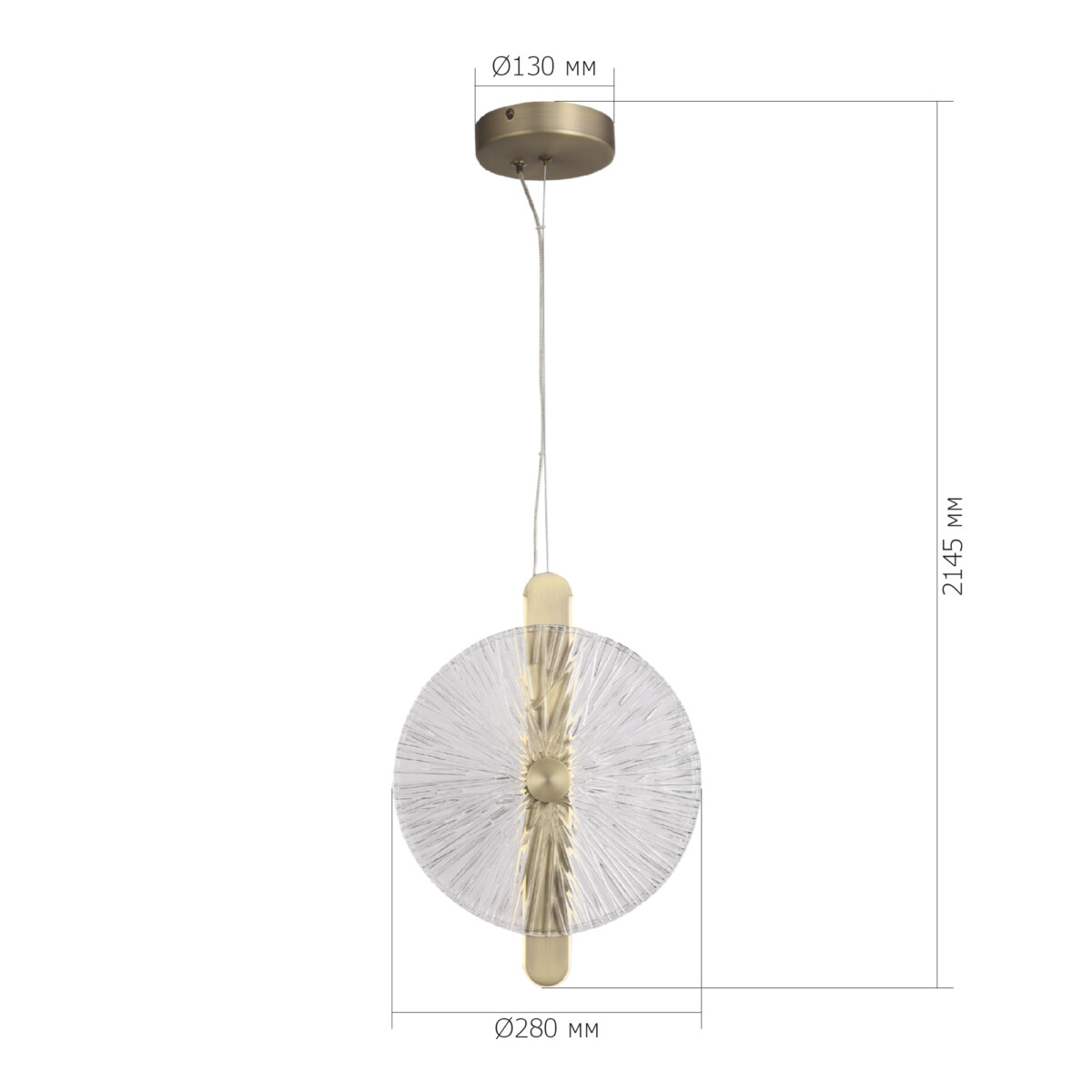 SL6141.303.01 Светильник подвесной ST-Luce бронза/прозрачный LED 1*11W 4000K WASI — изображение 5