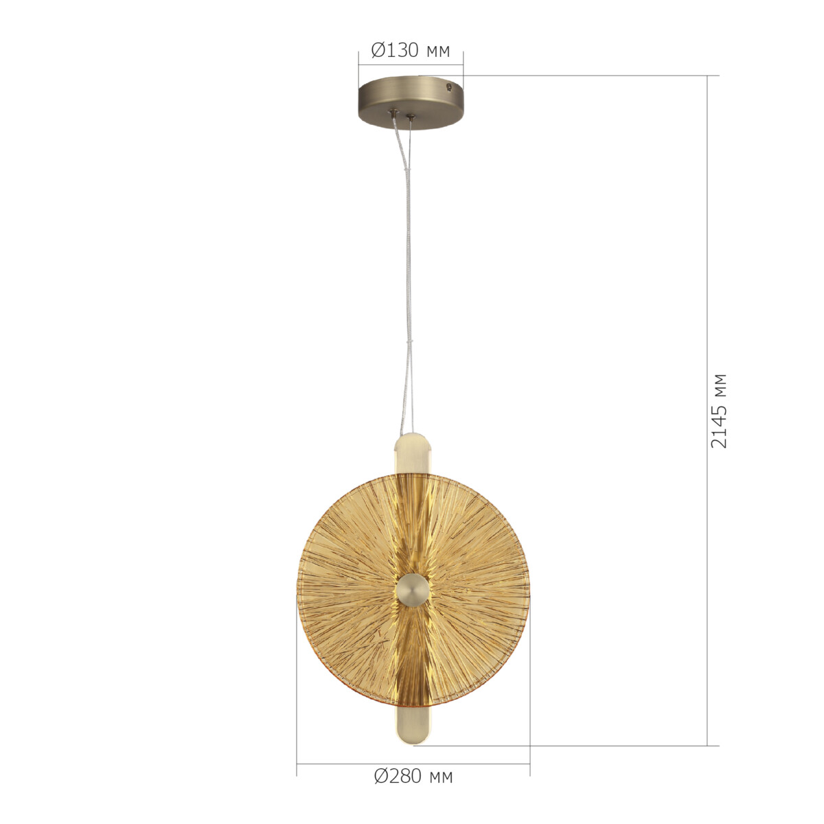 SL6141.313.01 Светильник подвесной ST-Luce бронза/янтарь LED 1*11W 4000K WASI — изображение 5