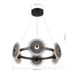 SL6142.433.01 Светильник подвесной ST-Luce черный/дымчатый LED 1*34W 4000K ALUMNO — изображение 4