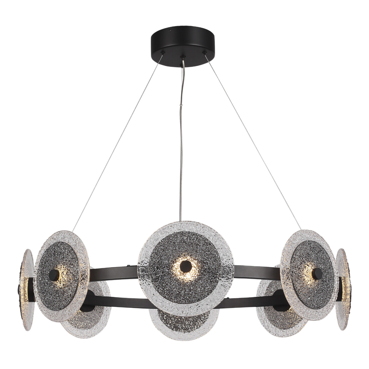 SL6142.443.01 Светильник подвесной ST-Luce черный/дымчатый LED 1*44W 4000K ALUMNO — изображение 1