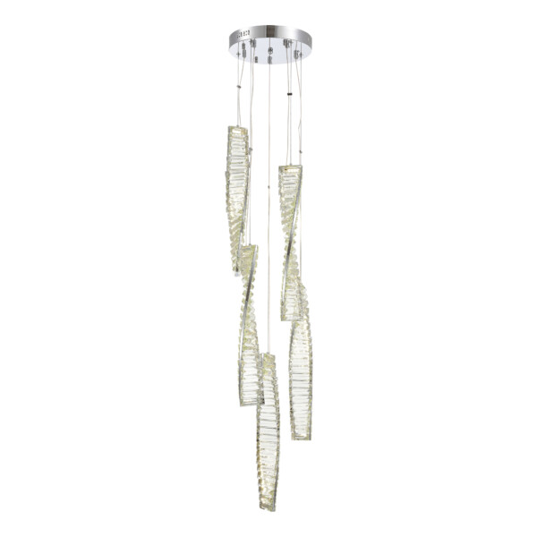 SL6205.103.05 Светильник подвесной ST-Luce Хром/Прозрачный LED 1*55W 4000K ELICA