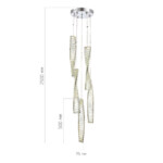 SL6205.103.05 Светильник подвесной ST-Luce Хром/Прозрачный LED 1*55W 4000K ELICA — изображение 2