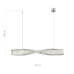 SL6205.113.01 Светильник подвесной ST-Luce Хром/Прозрачный LED 1*21W 4000K ELICA — изображение 4