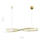 SL6205.313.01 Светильник подвесной ST-Luce Латунь/Прозрачный LED 1*21W 4000K ELICA — изображение 4