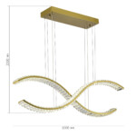 SL6206.303.44 Светильник подвесной ST-Luce Латунь/Прозрачный LED 1*44W 3000K ACENO — изображение 4