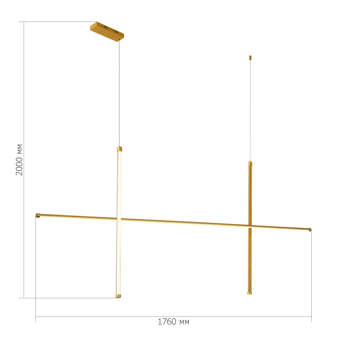 SL6207.203.50 Светильник подвесной ST-Luce Матовое золото LED 1*50W 3000K RETICO — изображение 4