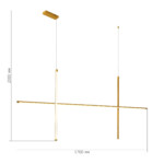 SL6207.203.50 Светильник подвесной ST-Luce Матовое золото LED 1*50W 3000K RETICO — изображение 4