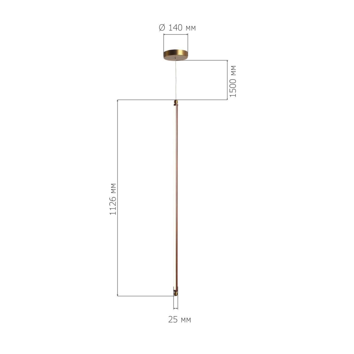 SL6225.303.01 Светильник подвесной ST-Luce Латунь/Терракотовый, Белый LED 1*12W 3000K BRICK — изображение 5