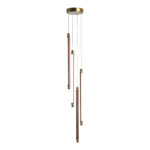 Уценка SL6225.303.04 Светильник подвесной ST-Luce Латунь/Терракотовый, Белый LED 4*6W 3000K BRICK