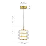 SL6239.203.03 Светильник подвесной ST-Luce золото/прозрачный LED 1*16W 3000K FRITTELA — изображение 5