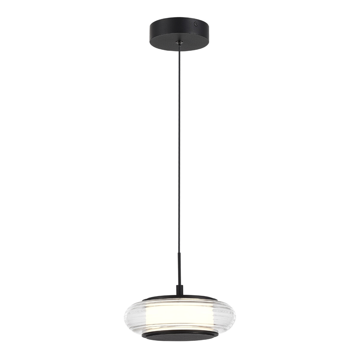 SL6239.403.01_01W SL6239.403.01 Светильник подвесной ST-Luce черный/прозрачный LED 1*7W 3000K FRITTELA — изображение 1