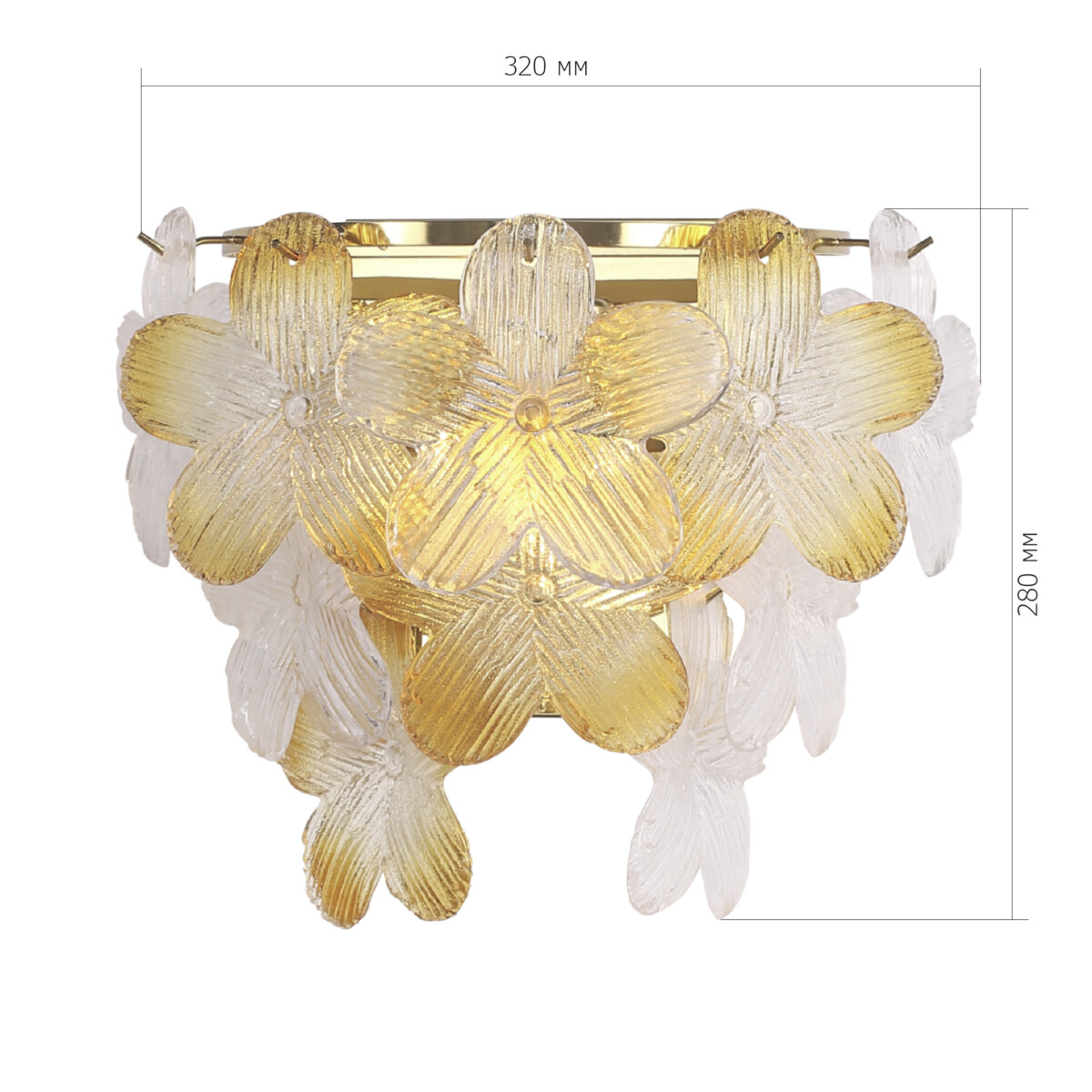 SL6240.201.02 Светильник настенный ST-Luce золотистый/Прозрачный, янтарный E14 2*60W TENDER — изображение 6
