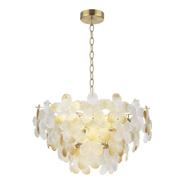 SL6240.203.12 Светильник подвесной ST-Luce золотистый/Прозрачный, янтарный E14 12*60W TENDER