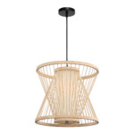 SL6241.503.01 Светильник подвесной ST-Luce Древесный/Белый E27 1*40W ALMA — изображение 3