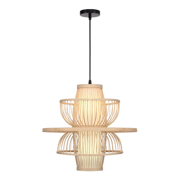 SL6241.513.01 Светильник подвесной ST-Luce Древесный/Белый E27 1*40W ALMA