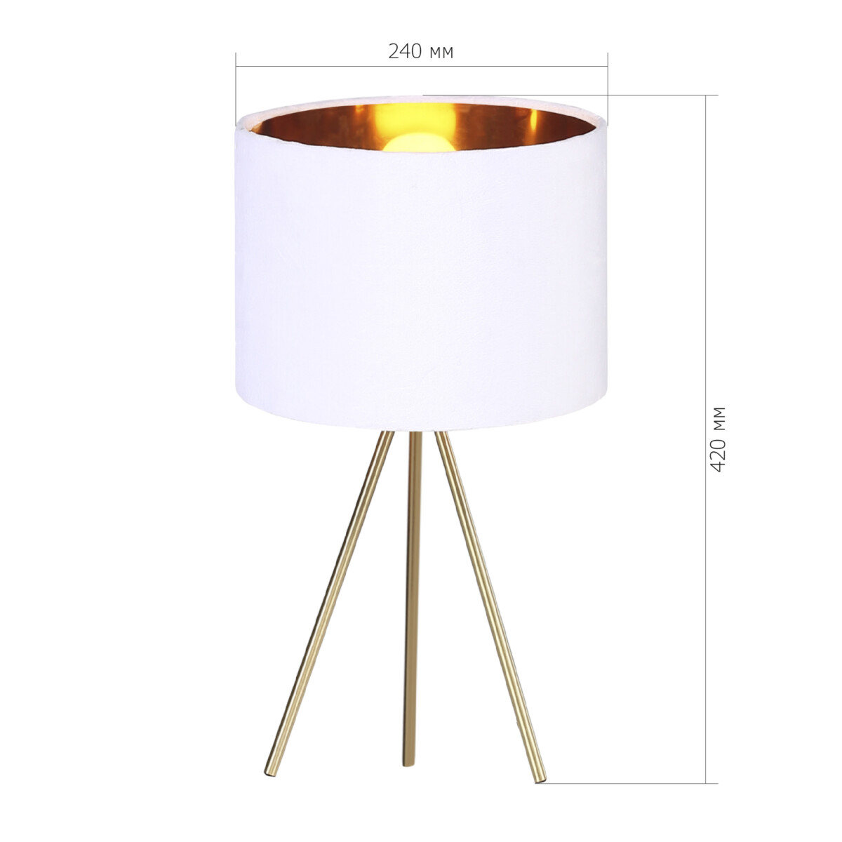 SL6242.504.01 Прикроватная лампа ST-Luce Золотистый/Белый E27 1*40W FUEGO — изображение 2