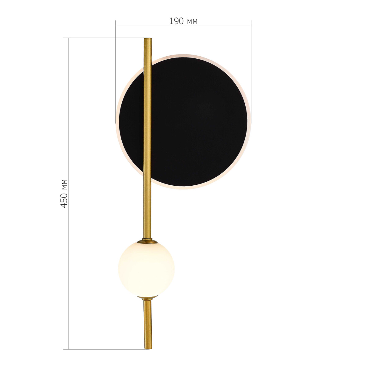 SL6507.431.02 Светильник настенный ST-Luce Шампань, Черный/Белый LED 1+1*9+4W 4000K DALI — изображение 5