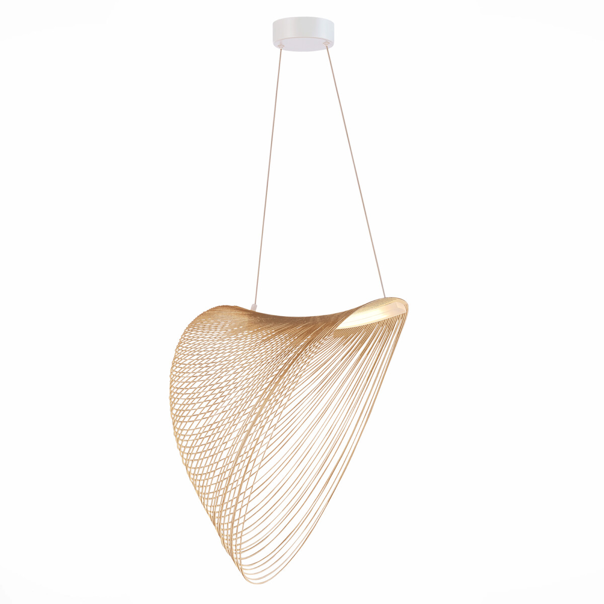 SL6900.503.24 Светильник подвесной ST-Luce Белый/Древесный LED 1*24W 4000K FOSSIL — изображение 1