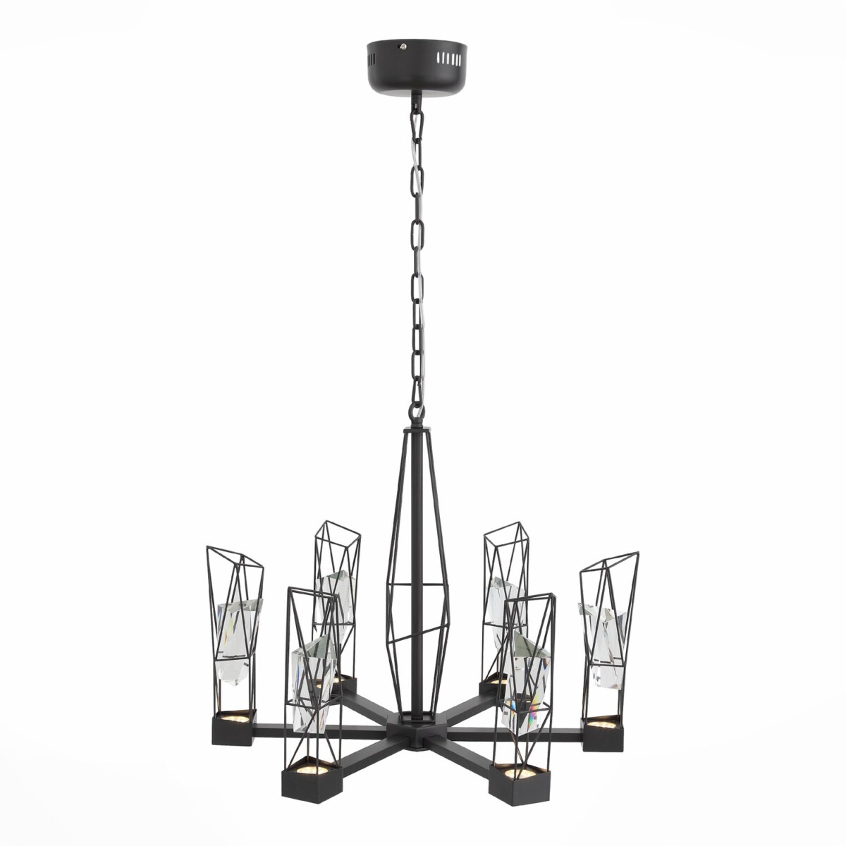 SL815.303.06 Люстра подвесная ST-Luce Серый графит/Серый графит, Прозрачный LED 6*8W 4000K PROGETTO — изображение 2