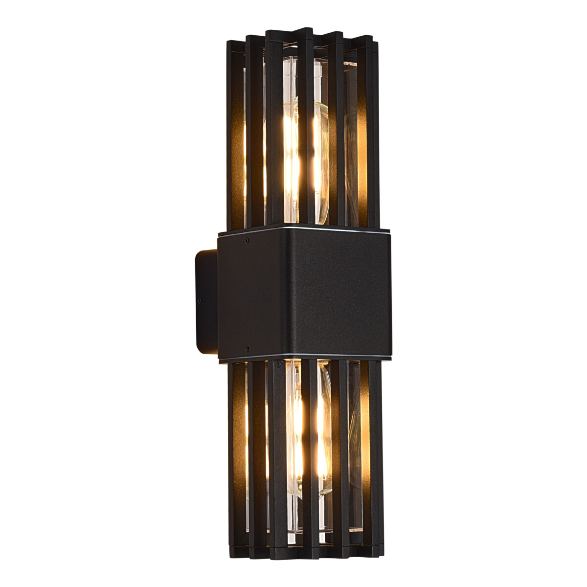 SL9018.401.02_01W SL9018.401.02 Светильник уличный настенный ST-Luce черный/черный E27 2*15W IRUM — изображение 1