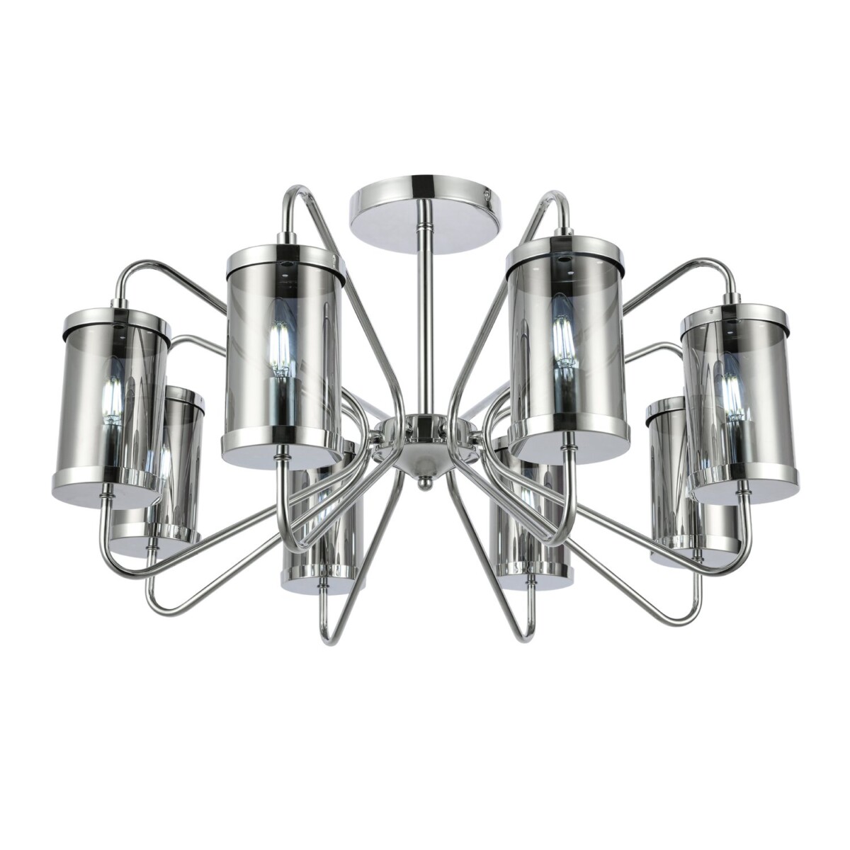 SLE102302-08 Светильник потолочный Хром/Дымчатый E14 8*40W VALIERI — изображение 1