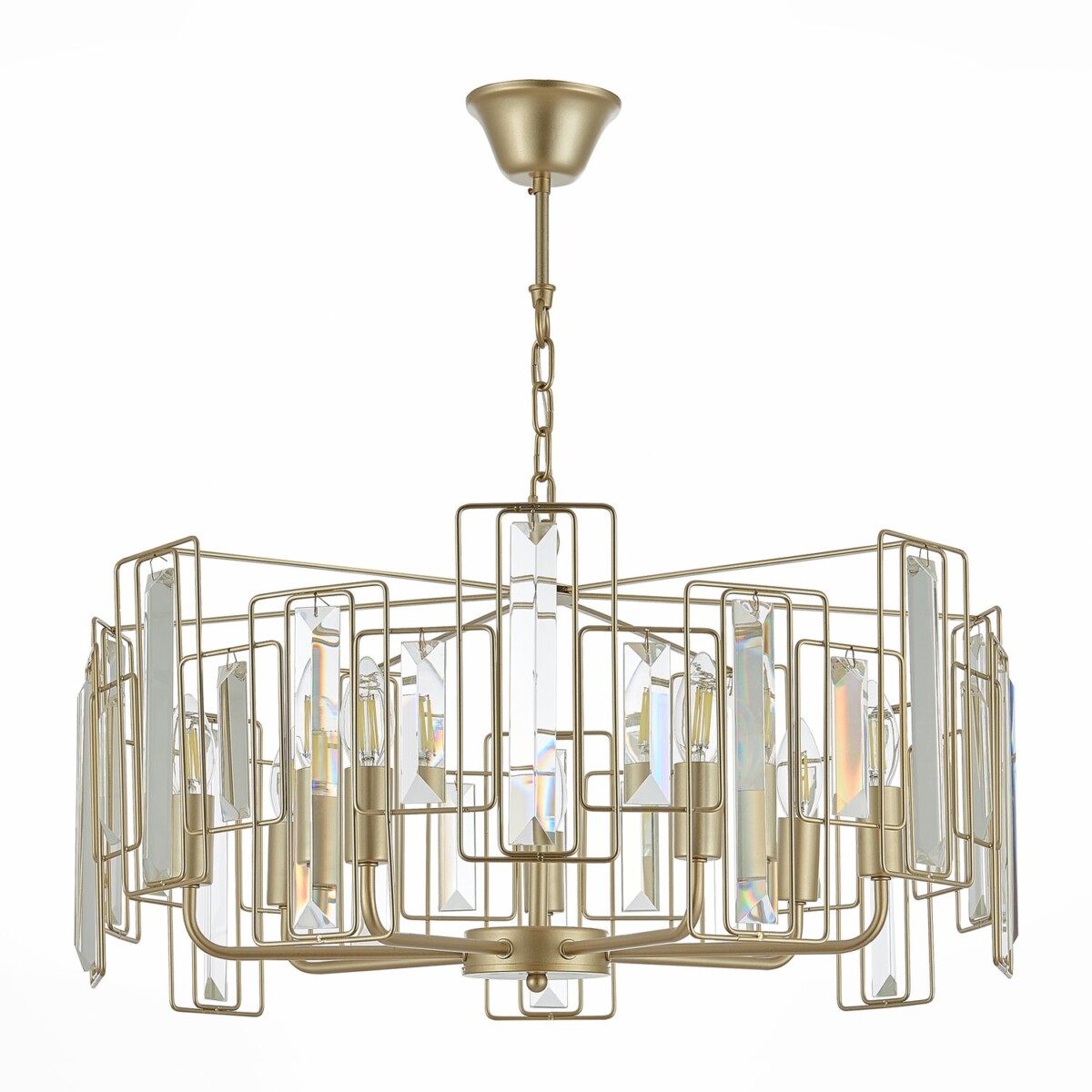 SLE103403-07 Светильник подвесной Шампань/Прозрачный E14 7*40W GIANO — изображение 2