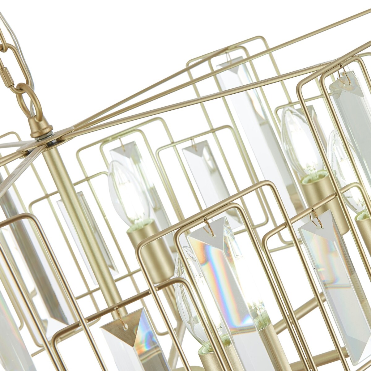 SLE103403-07 Светильник подвесной Шампань/Прозрачный E14 7*40W GIANO — изображение 3