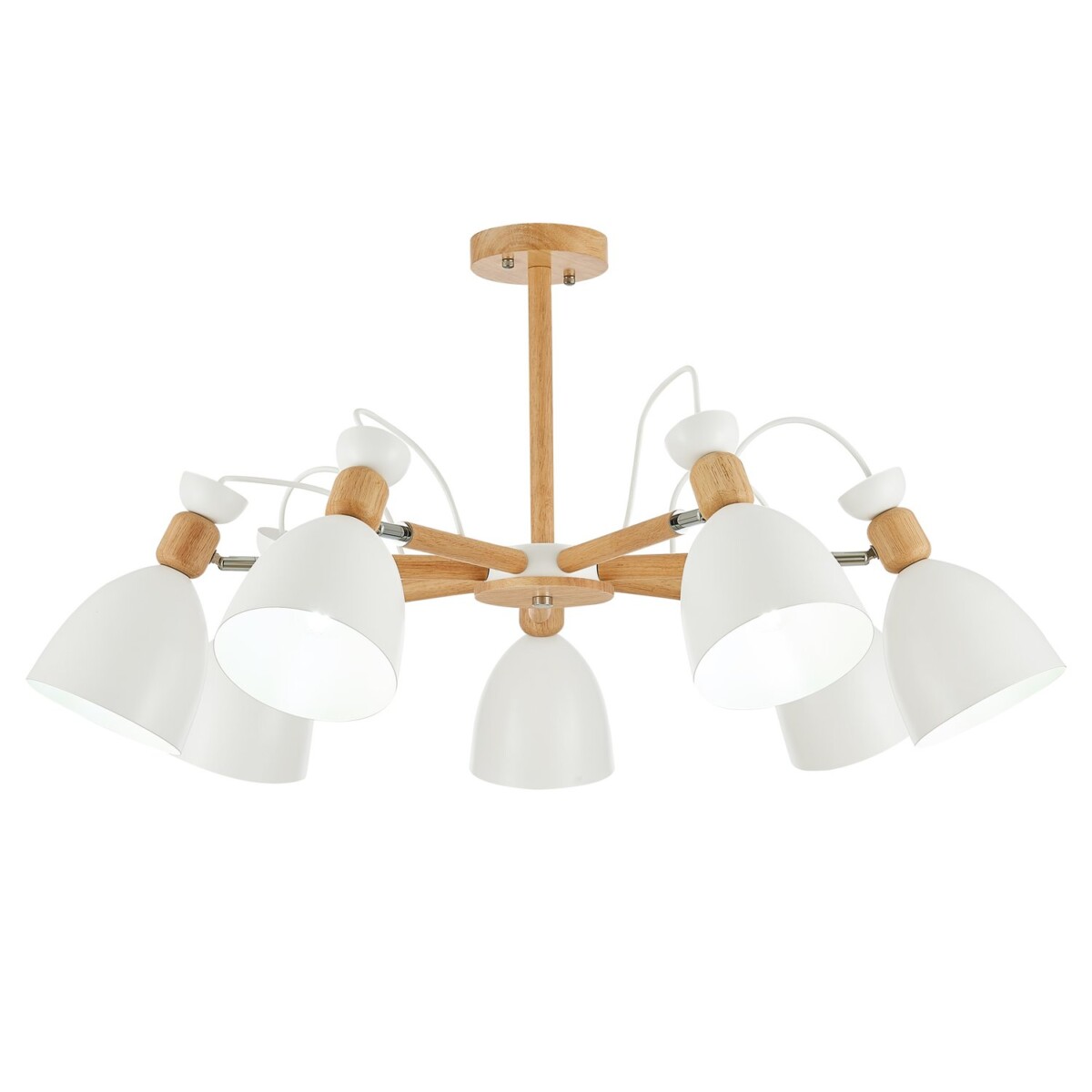 SLE103802-07 Светильник потолочный Светлое дерево, Белый/Белый E27 7*60W BALCAMO — изображение 1