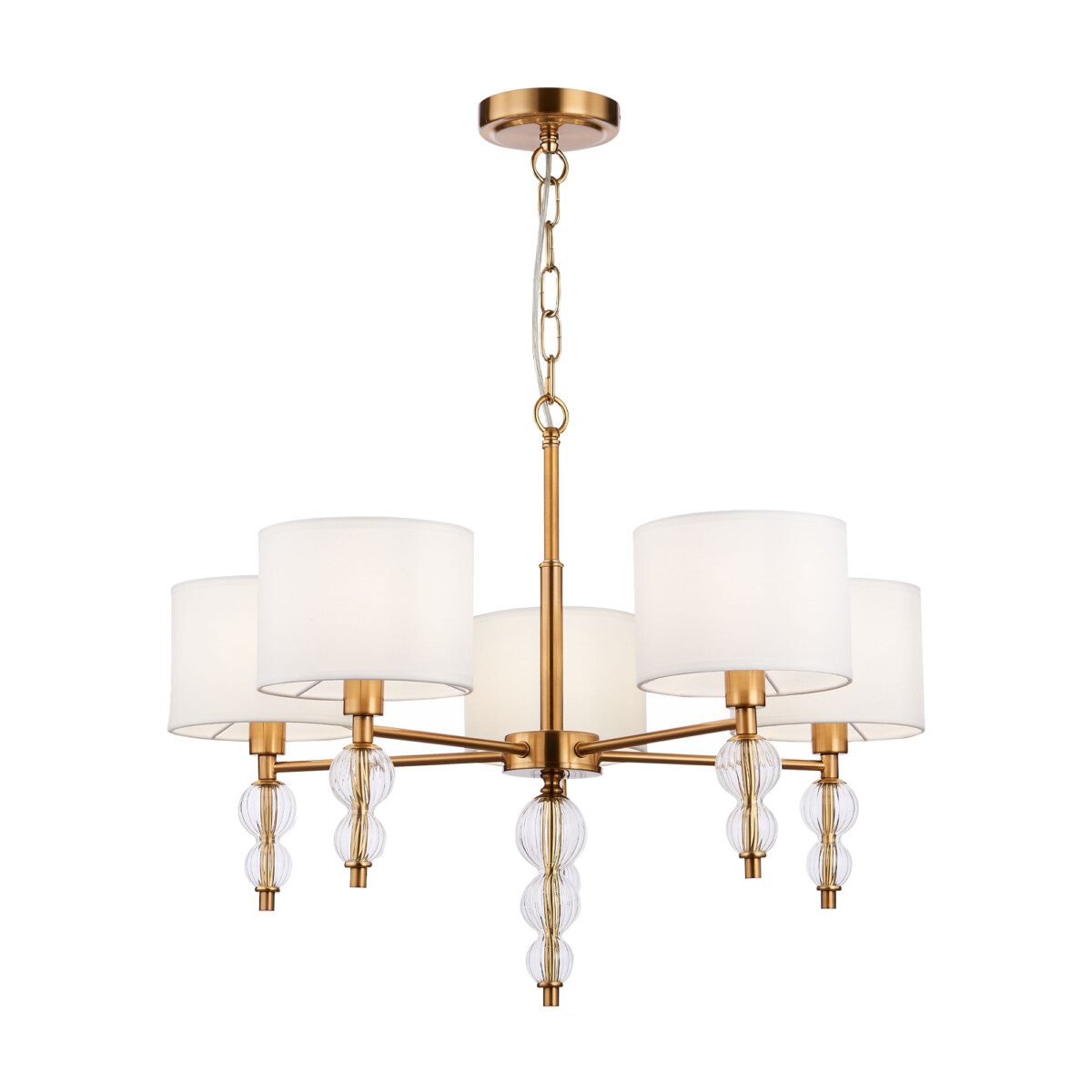 SLE105713-05 Светильник подвесной Латунь, Прозрачный/Белый E14 5*40W RAMER — изображение 2