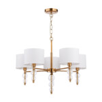 SLE105713-05 Светильник подвесной Латунь, Прозрачный/Белый E14 5*40W RAMER — изображение 3